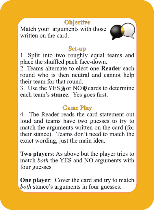 Weighty Banter card pack.  56 cards.  Limited First Edition